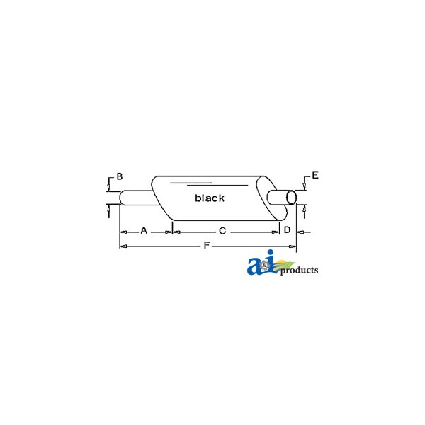 Muffler 51.4" x13" x5.5"